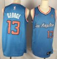 Los Angeles Clippers #13 Paul George skyblue throwback nike NBA jersey with Sponsor patch-YL