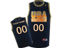 custom USA World Championship blue NBA Jersey