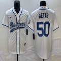 Nike Los Angeles Dodgers #50 Mookie Betts white majestic baseball Jerseys Joint name -BD 01