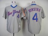 2014 new york Mets DYKSTRA 4 throwback gray mlb jerseys