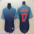 Chicago Cubs Kris Bryant 17# blue drift baseball jersey