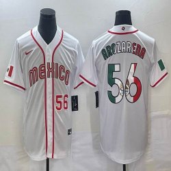 2023 World Cup Mexico #56 Randy Arozarena white green majestic baseball jerseys 16