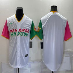 Nike San Diego Padres blank white red green majestic mlb Jerseys city version