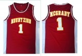 Mount Zion High School #1 Tracy McGrady red college basketball jerseys