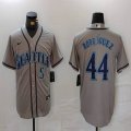 Nike Seattle Mariners #44 Julio Rodríguez gray majestic mlb jersey-BD 01