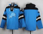 Custom Nike Detroit Lions blank skyblue nfl Hooded Sweatshirt