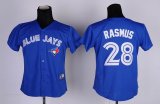 MLB Women Toronto Blue Jays RASMUS 28# Blue Jerseys