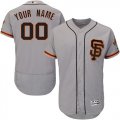 Custom San Francisco Giants gray Flexbase Authentic Collection Jersey