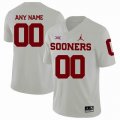 Custom 2018 Oklahoma Sooners white New College Football Jersey with jordan logo-1