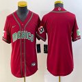 Youth 2023 World Cup Mexico blank red majestic baseball jerseys 13