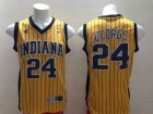 Indiana pacers #24 Paul George Gold Swingman nba Jersey