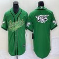 Nike Philadelphia Eagles blank green baseball jerseys Joint name-BD 01