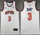 Nike New York Knicks #3 Josh Hart White NBA basketball jersey-XD