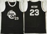 Tournament Shoot Out #23 Motaw Black Stitched Basketball Jersey