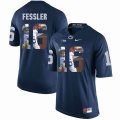 Custom Penn State #16 Billy Fessler blue fashion college football jersey