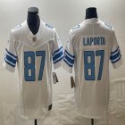 Nike Detroit Lions #87 Sam Laporta white Nike Vapor F.U.S.E. Limited Jersey 03