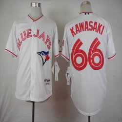 Toronto Blue Jays Authentic 66 Munenori Kawasaki white red mlb baseball Jersey