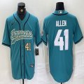 Jacksonville Jaguars #41 Josh Allen blue baseball jerseys Joint name-BD 01