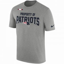 Men\'s New England Patriots Nike Heather Gray Sideline Property Of Facility T-Shirt