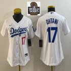 Women Los Angeles Dodgers #17 Shohei Ohtani Nike white majestic baseball Jersey