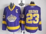 Los Angeles Kings 23# Jonathan Quick purple 2014 NHL champion Jerseys