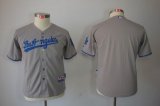 Los Angeles Dodgers Blank Grey MLB Kid Jerseys