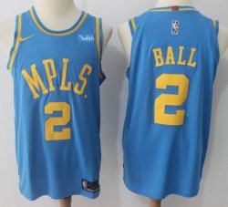 Nike NBA Los Angeles Lakers #2 Lonzo Ball blue nba basketball Jerseys