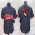 Nike San Francisco 49ers blank black baseball jerseys Joint name-BD