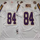 Minnesota Vikings #84 Randy Moss white throwback NFL jerseys-PNS