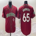 2023 World Cup Mexico #65 Jose Urquidy red majestic baseball jerseys 09