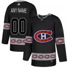 Custom Adidas Montreal Canadiens black fashion ice hockey Jersey