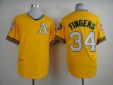 Oakland Athletics PINGERS 34 throwback yellow mlb jerseys