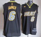 Adidas Miami Heat #6 LeBron James Black NBA Revolution 30 Jerseys