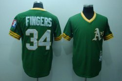 Oakland Athletics FINGERS 34 green mlb jerseys