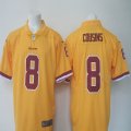 Men Washington Redskins #8 Kirk Cousins Nike yellow Color Rush Limited Jersey