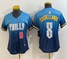 Youth Nike Philadelphia Phillies #8 Castellanos skyblue majestaic baseball jersey city version-BD 03