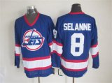 Winnipeg Jets Jerseys # 8 Teemu Selanne CCM blue nhl jersey