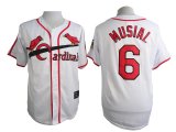 St. Louis Cardinals #6 Stan Musial White MLB baseball Jerseys 75th patch