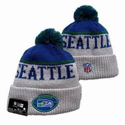 2024 Seattle Seahawks gray blue NFL Sports Cuffed Knit Hats 01