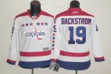 NHL Washington Capitals #19 Nicklas Backstrom White kid Jersey