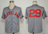 Cleveland Indians Satchel Paige #29 Grey M&N 1948 Jerseys MLB