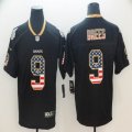 New Orleans Saints #9 Drew Brees Nike black usa flag Color Rush Limited Jersey