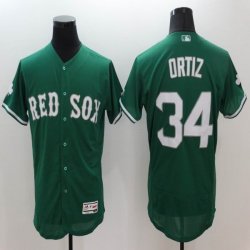 2016 Boston Red Sox # 34 David Ortiz green Flexbase Authentic Collection Jersey