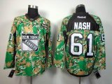 reebok New York Rangers Rick Nash 61 green camo NHL Jerseys