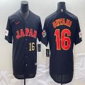 2023 World Cup Japan #16 Shohei Ohtani black majestic baseball jerseys 07