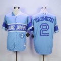 2015 Toronto Blue Jays #2 Troy Tulowitzki skyblue majestic baseball jersey