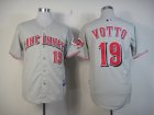 Cincinnati Reds VOTTO 19# grey baseball jerseys