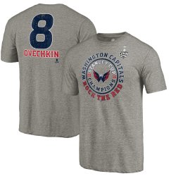 Alexander Ovechkin Washington Capitals Fanatics Branded 2018 Stanley Cup Champions Name & Number Empty Net T-Shirt â€“ Heather Gray