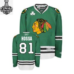 2013 NHL Stanley Cup Chicago Blackhawks #81 HOSSA Green NHL Jerseys