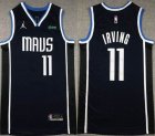 Jordan logo Dallas Mavericks #11 Kyrie Irving dark blue nba jersey -XD